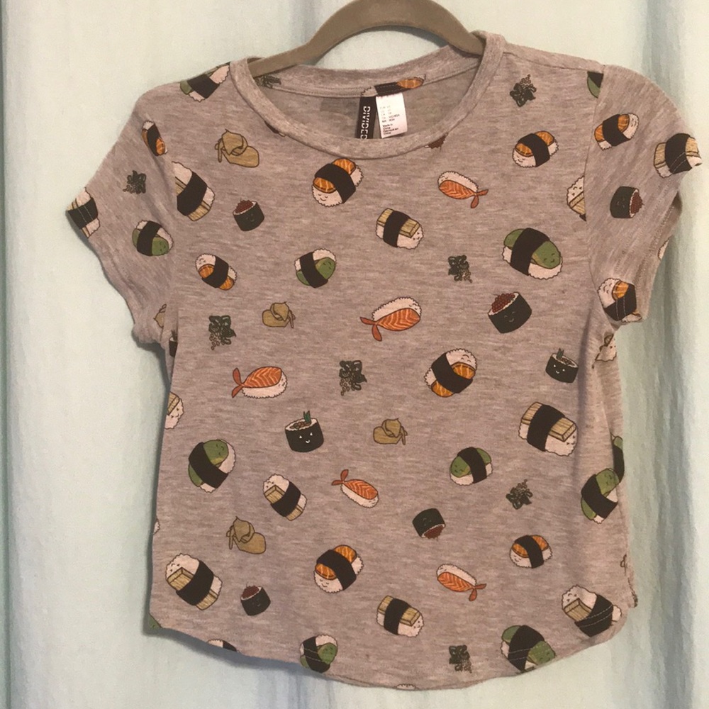 H&M Sushi Crop Tee